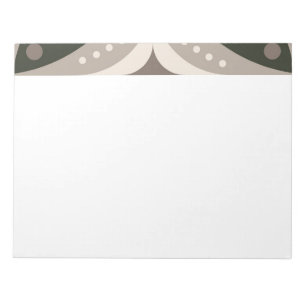 Beige en bruine retro cirkelvormen notitieblok