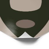 Beige en bruine retro cirkelvormen perfect poster (Hoek)