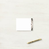 Beige en bruine retro cirkelvormen post-it® notes (Op bureau)