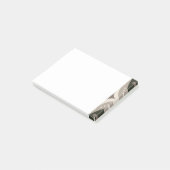 Beige en bruine retro cirkelvormen post-it® notes (Schuin)