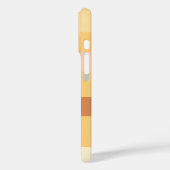 Beige en bruine strepen, gepersonaliseerde naam Case-Mate iPhone case (Achterkant / Links)