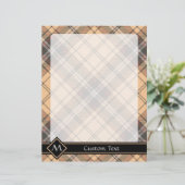 Beige en bruine Tartan (Staand voorkant)