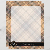 Beige en bruine Tartan (Voorkant / Achterkant)