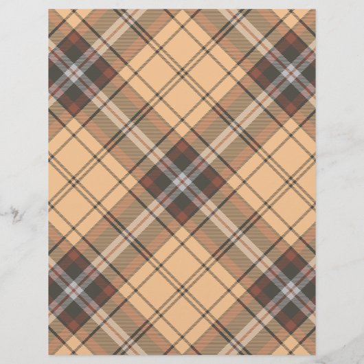 Beige en bruine Tartan (Achterkant)
