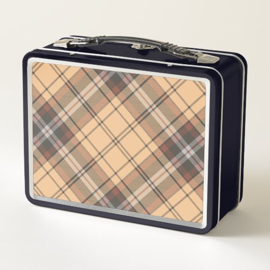 Beige en bruine Tartan (Achterkant)