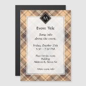 Beige en bruine Tartan (Voorkant / Achterkant)