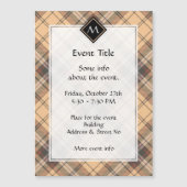 Beige en bruine Tartan (Voorkant)