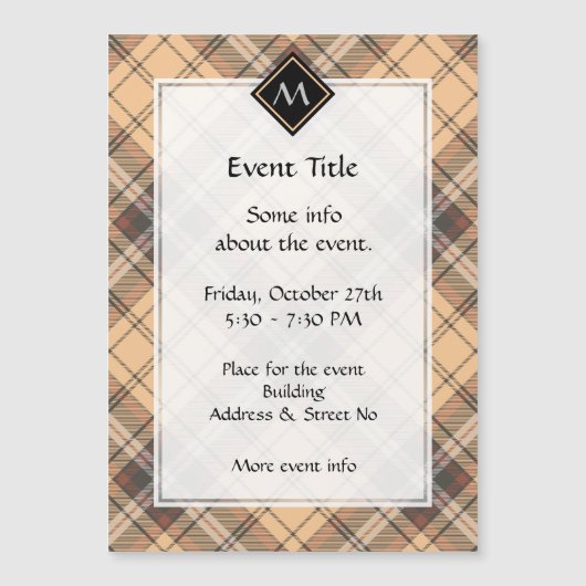 Beige en bruine Tartan (Voorkant)