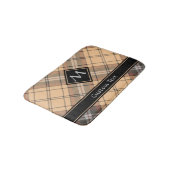 Beige en bruine Tartan Badmat (Gekanteld)