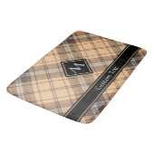 Beige en bruine Tartan Badmat (Gekanteld)