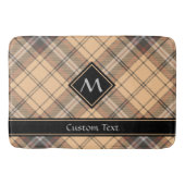 Beige en bruine Tartan Badmat (Voorkant)