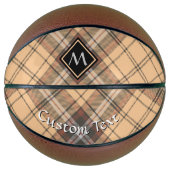Beige en bruine Tartan Basketbal (Voorkant)