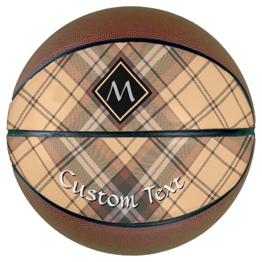 Beige en bruine Tartan Basketbal (Voorkant)