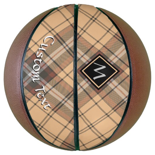 Beige en bruine Tartan Basketbal (Verticaal)