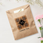 Beige en bruine Tartan Bedankzakje (Gezegeld)