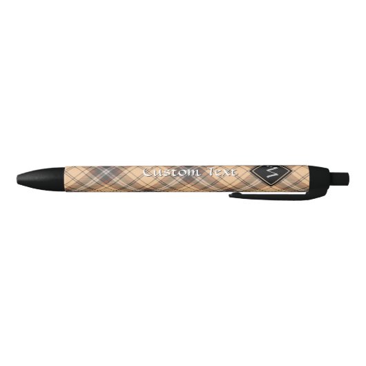 Beige en bruine Tartan Blauwe Inkt Pen (Bodem)