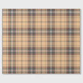 Beige en bruine Tartan Cadeaupapier (Vlak)