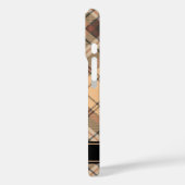Beige en bruine Tartan Case-Mate iPhone Case (Achterkant / Links)