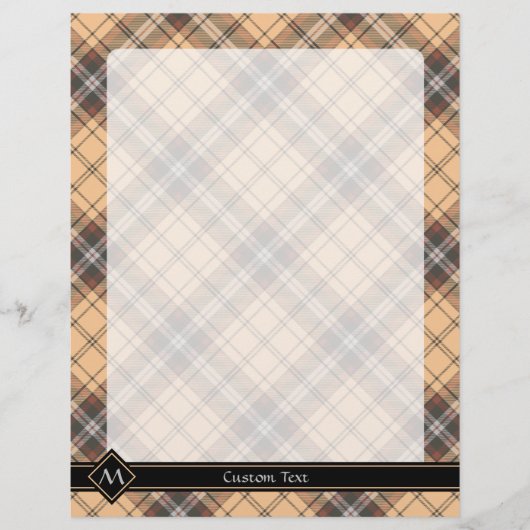 Beige en bruine Tartan Flyer (Voorkant)