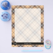 Beige en bruine Tartan Flyer (Enkel)