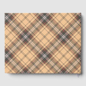 Beige en bruine Tartan Gastenboek (Achterkant)