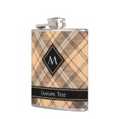 Beige en bruine Tartan Heupfles (Links)