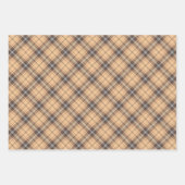 Beige en bruine Tartan Inpakpapier Vel (Voorkant 2)