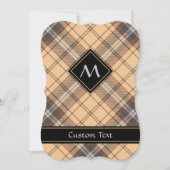 Beige en bruine Tartan Kaart (Voorkant)