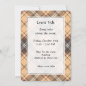 Beige en bruine Tartan Kaart (Achterkant)