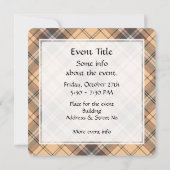 Beige en bruine Tartan Kaart (Achterkant)