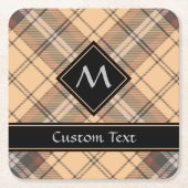 Beige en bruine Tartan Kartonnen Onderzetters (Voorkant)