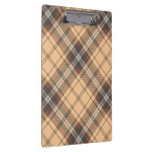 Beige en bruine Tartan Klembord (Rechts)