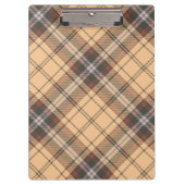 Beige en bruine Tartan Klembord (Voorkant)