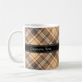 Beige en bruine Tartan Koffiemok (Links)