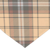 Beige en bruine Tartan Lange Tafelloper (Hoek)