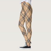 Beige en bruine Tartan Leggings (Links)