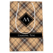 Beige en bruine Tartan Medium Cadeauzakje (Voorkant)