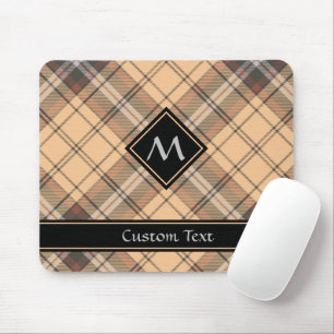 Beige en bruine Tartan Muismat
