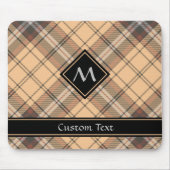 Beige en bruine Tartan Muismat (Voorkant)