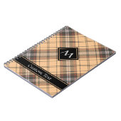 Beige en bruine Tartan Notitieboek (Linkerzijde)