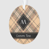 Beige en bruine Tartan Ornament (voorkant)