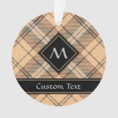 Beige en bruine Tartan Ornament (voorkant)