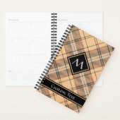 Beige en bruine Tartan Planner (Display)