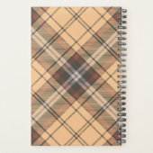 Beige en bruine Tartan Planner (Achterkant)