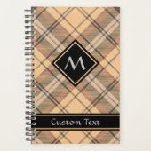 Beige en bruine Tartan Planner (Voorkant)