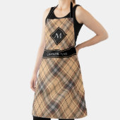 Beige en bruine Tartan Schort (Insitu)