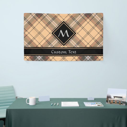 Beige en bruine Tartan Spandoek (Beurs)