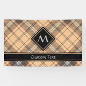 Beige en bruine Tartan Spandoek (Horizontaal)