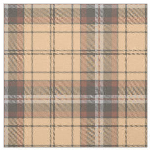 Beige en bruine Tartan Stof