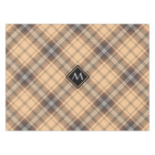 Beige en bruine Tartan Tafelkleed (Voorkant (Horizontaal))